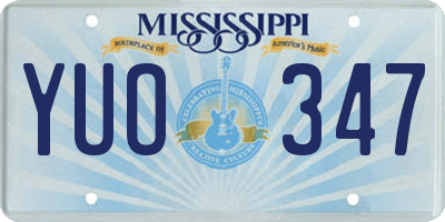 MS license plate YUO347