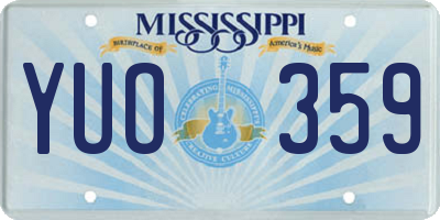 MS license plate YUO359