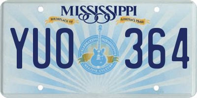 MS license plate YUO364