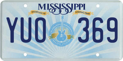 MS license plate YUO369