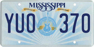 MS license plate YUO370