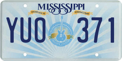 MS license plate YUO371