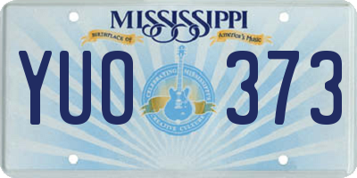 MS license plate YUO373