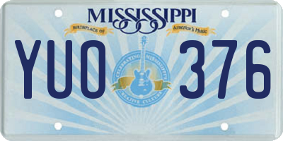 MS license plate YUO376