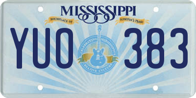 MS license plate YUO383