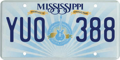 MS license plate YUO388
