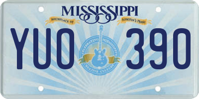 MS license plate YUO390