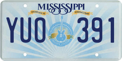 MS license plate YUO391