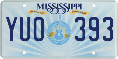 MS license plate YUO393
