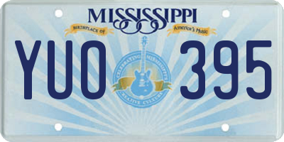 MS license plate YUO395