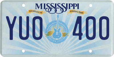 MS license plate YUO400
