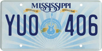 MS license plate YUO406
