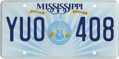 MS license plate YUO408