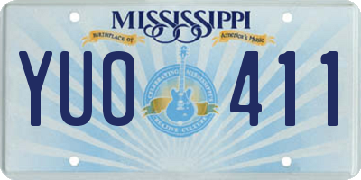 MS license plate YUO411