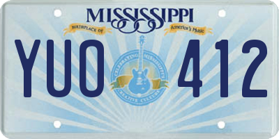 MS license plate YUO412