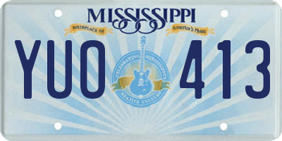 MS license plate YUO413