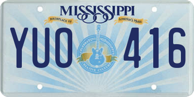 MS license plate YUO416