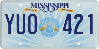 MS license plate YUO421