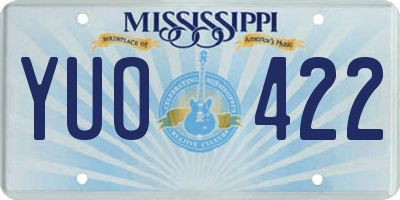 MS license plate YUO422