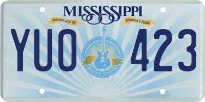 MS license plate YUO423
