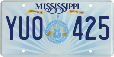 MS license plate YUO425