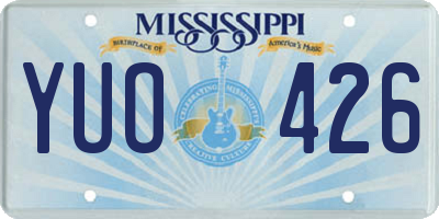 MS license plate YUO426