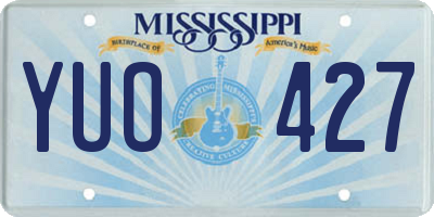 MS license plate YUO427