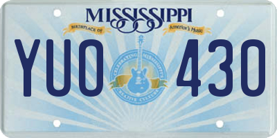 MS license plate YUO430