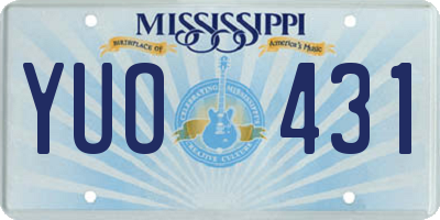 MS license plate YUO431