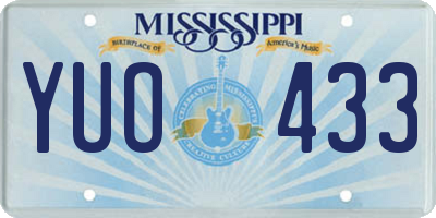 MS license plate YUO433