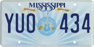 MS license plate YUO434