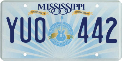 MS license plate YUO442