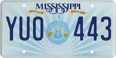 MS license plate YUO443