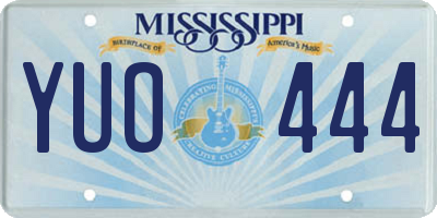 MS license plate YUO444