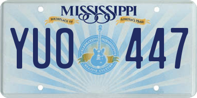 MS license plate YUO447