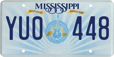 MS license plate YUO448
