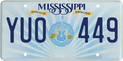 MS license plate YUO449
