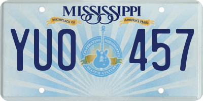MS license plate YUO457
