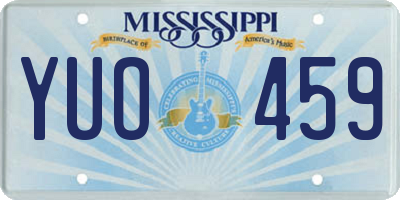 MS license plate YUO459