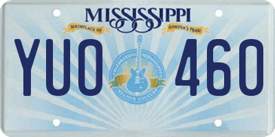 MS license plate YUO460