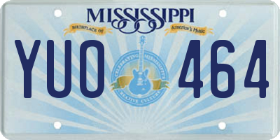 MS license plate YUO464