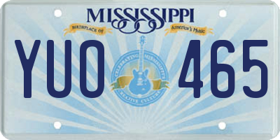 MS license plate YUO465