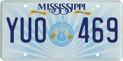 MS license plate YUO469