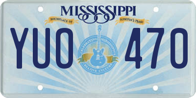 MS license plate YUO470