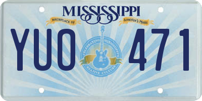 MS license plate YUO471