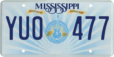 MS license plate YUO477