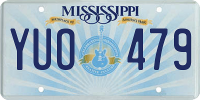MS license plate YUO479
