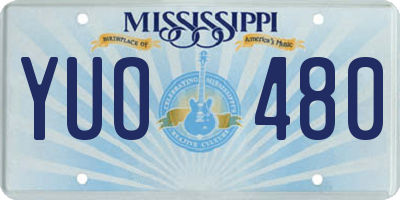 MS license plate YUO480
