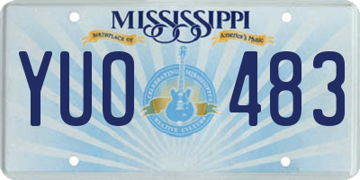 MS license plate YUO483