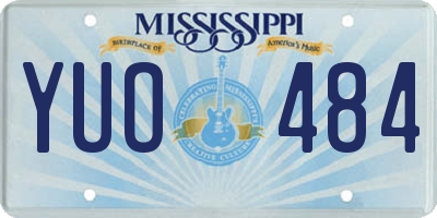 MS license plate YUO484